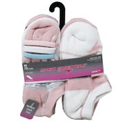 Wholesale - 10pk PNK SE RANDOM KNIT STRIPE NS SOCKS SIZE 6-8, UPC: 193159198817